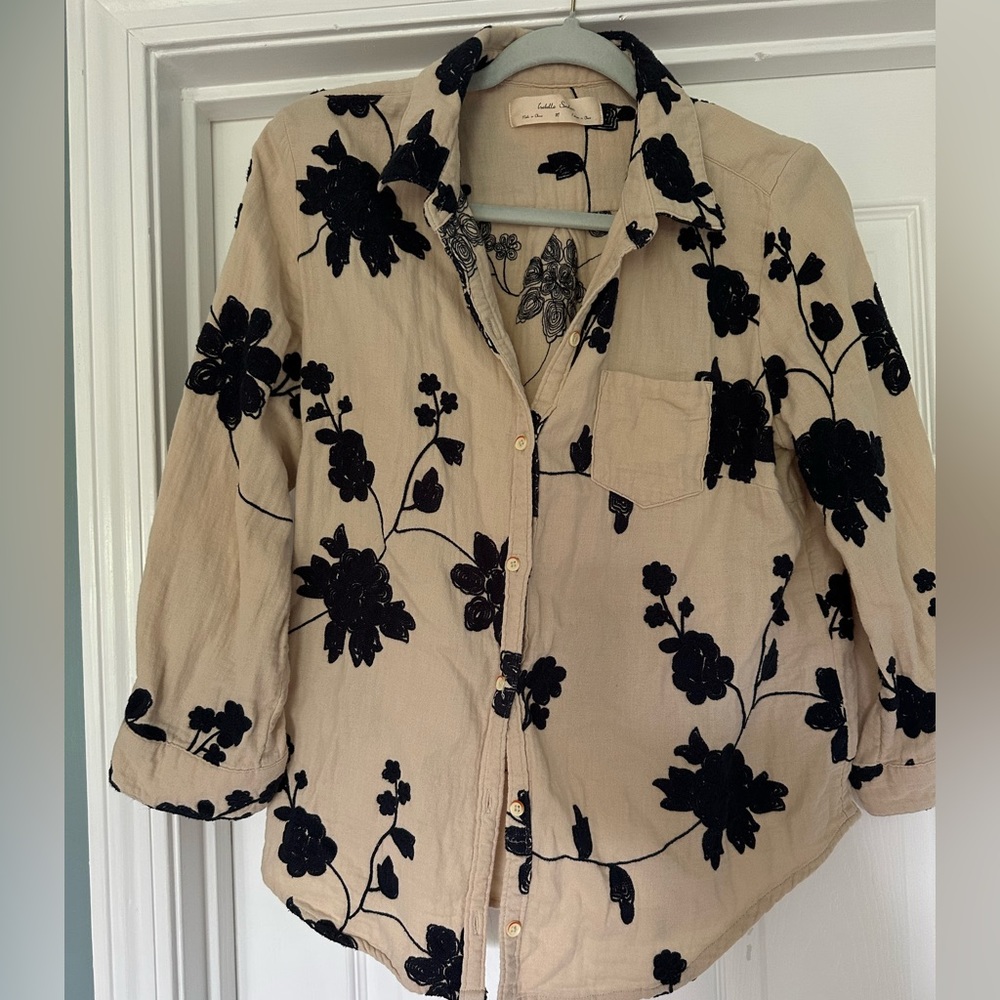 Anthropologie Isabella Sindair embroider blouse